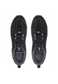Calvin Klein Jeans Sneakersy Retro Tennis Low Mg Mix Media YM0YM01171 Czarny. Kolor: czarny. Materiał: zamsz, skóra #6
