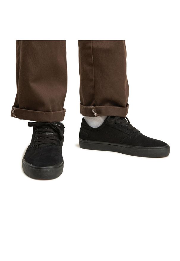 Decathlon - Buty wulkanizowane na deskorolkę dla dorosłych Vulca 500 II czarne. Kolor: czarny. Materiał: kauczuk, skóra. Sport: skateboard