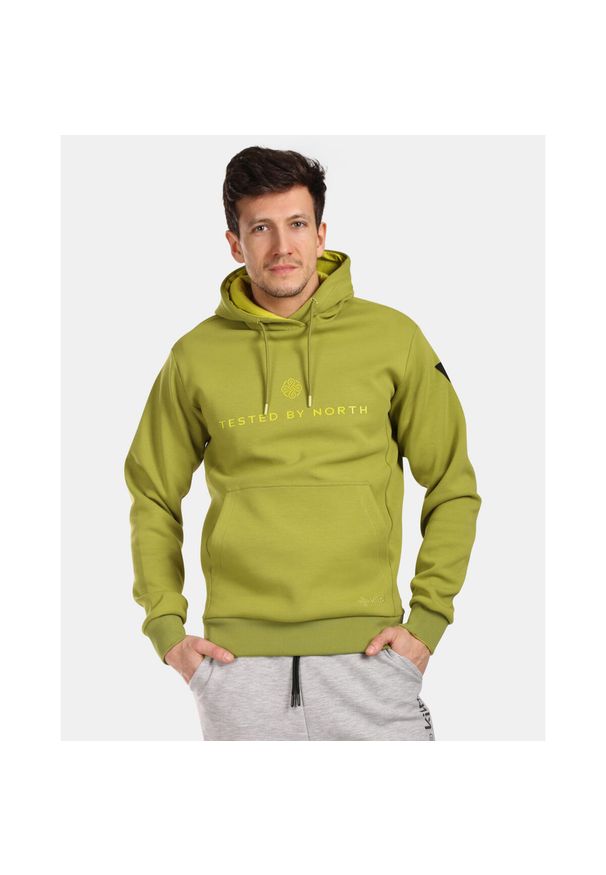 Męska bawełniana bluza z kapturem Kilpi TOMAR-M. Typ kołnierza: kaptur. Kolor: zielony. Materiał: bawełna