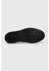 Calvin Klein mokasyny skórzane MOCCASIN W/ BOLD LOGO męskie kolor czarny HM0HM01245. Nosek buta: okrągły. Kolor: czarny. Materiał: skóra #4