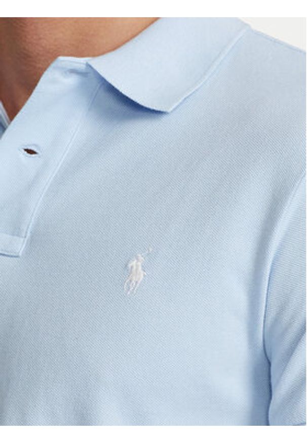 Polo Ralph Lauren Polo Core Replen 710795080 Błękitny Slim Fit. Typ kołnierza: polo. Kolor: niebieski. Materiał: bawełna