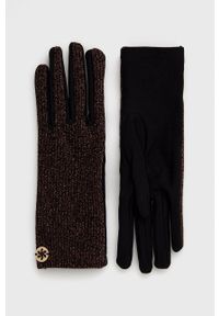Granadilla Rękawiczki damskie kolor czarny. Kolor: czarny. Materiał: dzianina