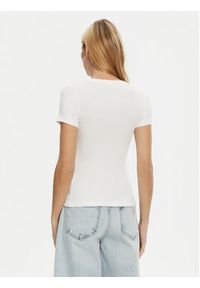 Guess Jeans T-Shirt W5RI57 KA0H1 Biały Slim Fit. Kolor: biały. Materiał: bawełna #4