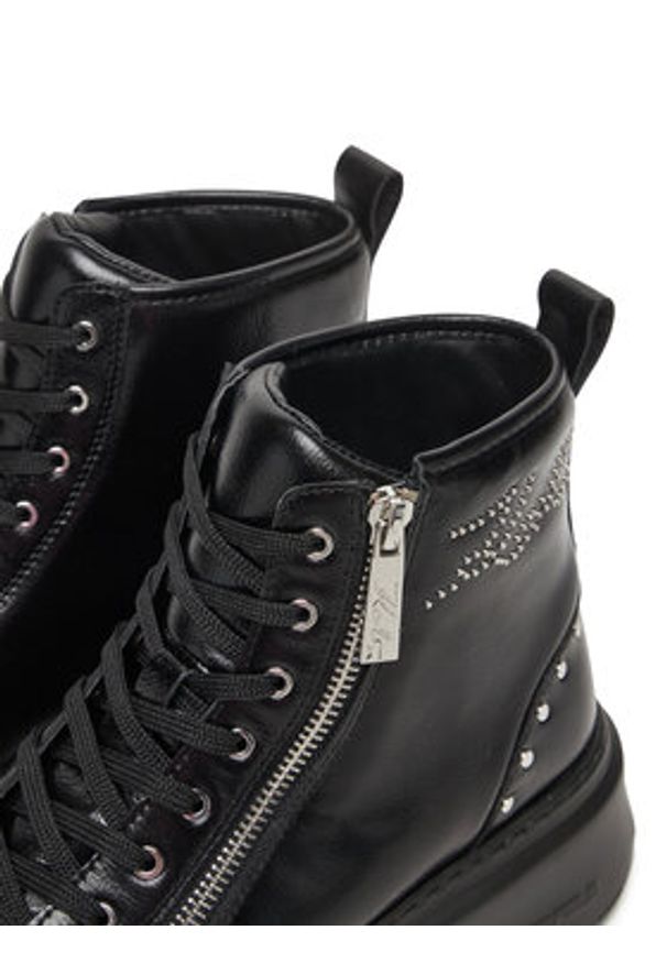 Karl Lagerfeld - KARL LAGERFELD Sneakersy KL63534 Czarny. Kolor: czarny. Materiał: skóra
