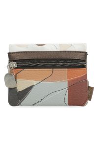 Portfel damski Anekke, z klapką ozdobiony charakterystycznym nadrukiem i metalowym logo wyposażony w kieszeń na monety, złoty, 42809-016. Kolor: złoty. Wzór: nadruk, aplikacja #2