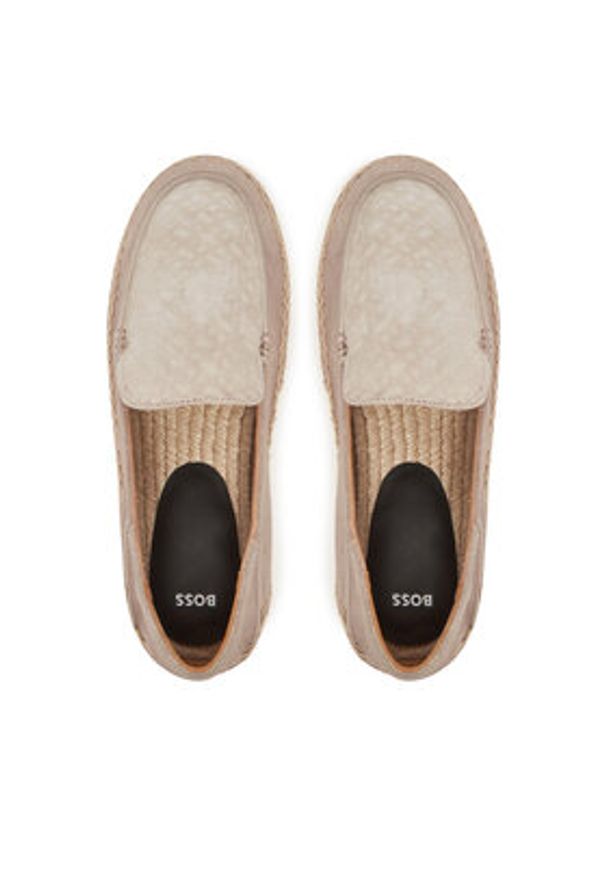 BOSS Espadryle Madeira Slon 50541781 Beżowy. Kolor: beżowy. Materiał: zamsz, skóra