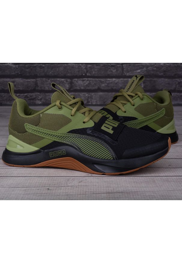 Buty męskie treningowe Puma PROSPECT NEO FORCE. Kolor: zielony, czarny, wielokolorowy. Sport: turystyka piesza