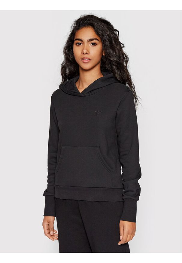 Adidas - adidas Bluza Hoodie HE6920 Czarny Regular Fit. Kolor: czarny. Materiał: bawełna