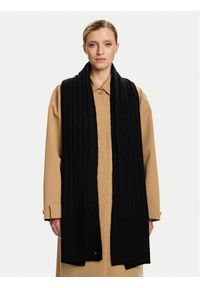 TOMMY HILFIGER - Tommy Hilfiger Szalik Flag Fluffy AW0AW17787 Czarny. Kolor: czarny. Materiał: poliester, materiał