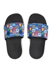 Adidas - adidas Klapki adilette Comfort x Marvel Slides Kids ID5238 Niebieski. Kolor: niebieski. Materiał: skóra. Wzór: motyw z bajki #4