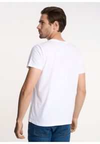 Ochnik - T-shirt męski. Kolor: biały. Materiał: bawełna. Wzór: nadruk