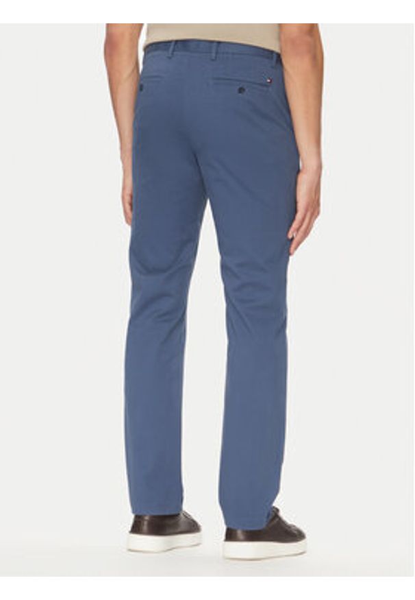 TOMMY HILFIGER - Tommy Hilfiger Chinosy Denton MW0MW37873 Niebieski Slim Fit. Kolor: niebieski. Materiał: bawełna
