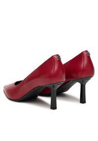 Hugo - HUGO Szpilki Katniss 50552669 Bordowy. Kolor: czerwony. Materiał: skóra. Obcas: na szpilce #6