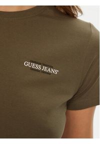 Guess Jeans T-Shirt W4YI02 J1314 Zielony Regular Fit. Kolor: zielony. Materiał: bawełna #4