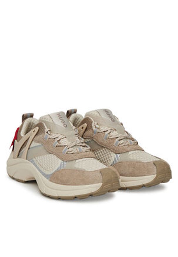 Hugo - HUGO Sneakersy GO2 50536259 Beżowy. Kolor: beżowy. Materiał: zamsz, skóra
