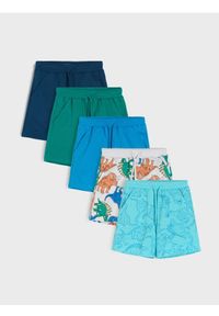 Sinsay - Szorty dresowe 5 pack - granatowy. Kolor: niebieski. Materiał: dresówka