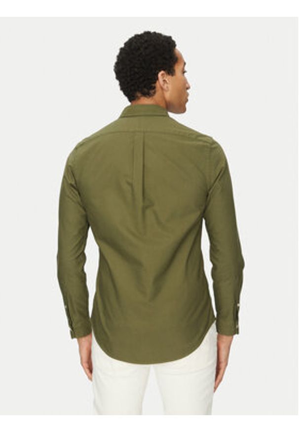 Polo Ralph Lauren Koszula 710960643001 Khaki Slim Fit. Typ kołnierza: polo. Kolor: brązowy. Materiał: bawełna