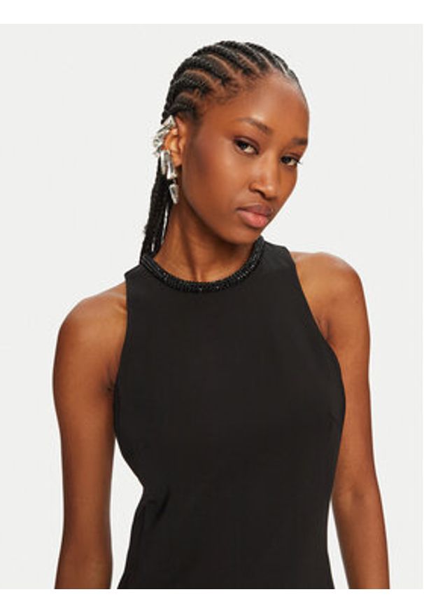 Pinko - PINKO Sukienka koktajlowa Honfleur 104093 A23V Czarny Slim Fit. Kolor: czarny. Materiał: wiskoza. Styl: wizytowy