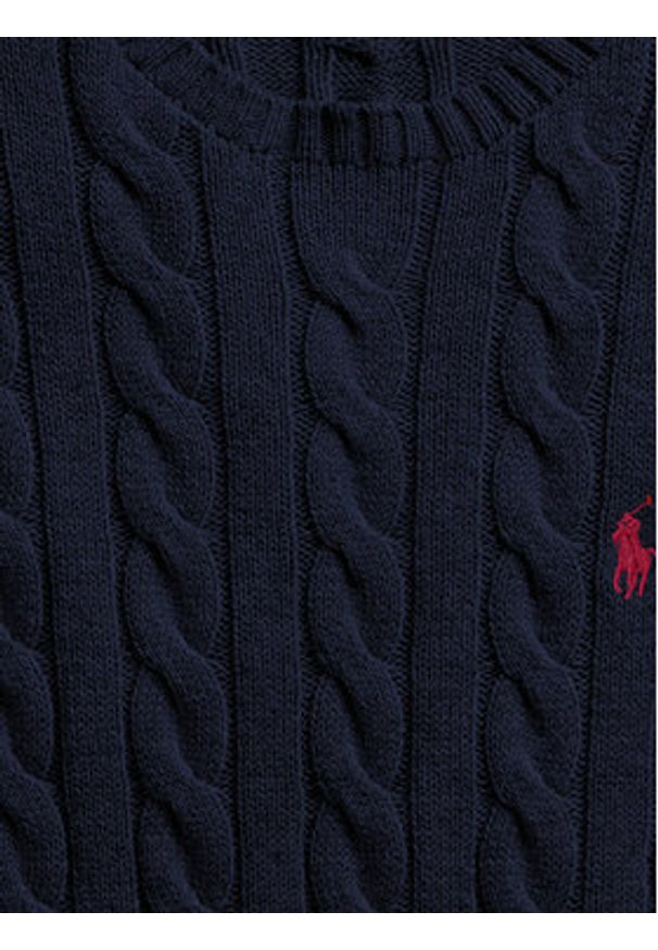 Polo Ralph Lauren Sweter 710775885001 Granatowy Regular Fit. Typ kołnierza: polo. Kolor: niebieski. Materiał: bawełna