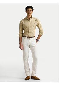 Polo Ralph Lauren Koszula 710960643 Beżowy Regular Fit. Typ kołnierza: polo. Kolor: beżowy. Materiał: bawełna #4