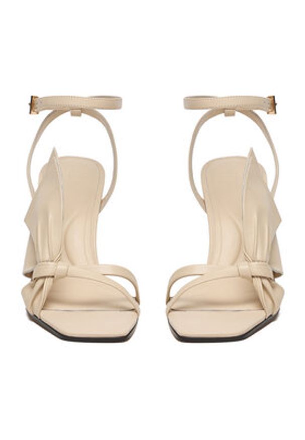 Gino Rossi - GINO ROSSI Sandały EO-LT23-310 Beżowy. Kolor: beżowy. Materiał: skóra