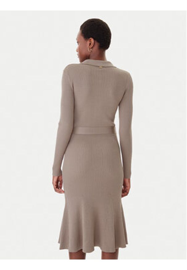 Marciano Guess Sukienka dzianinowa 5BGK07 5891Z Beżowy Slim Fit. Kolor: beżowy. Materiał: syntetyk