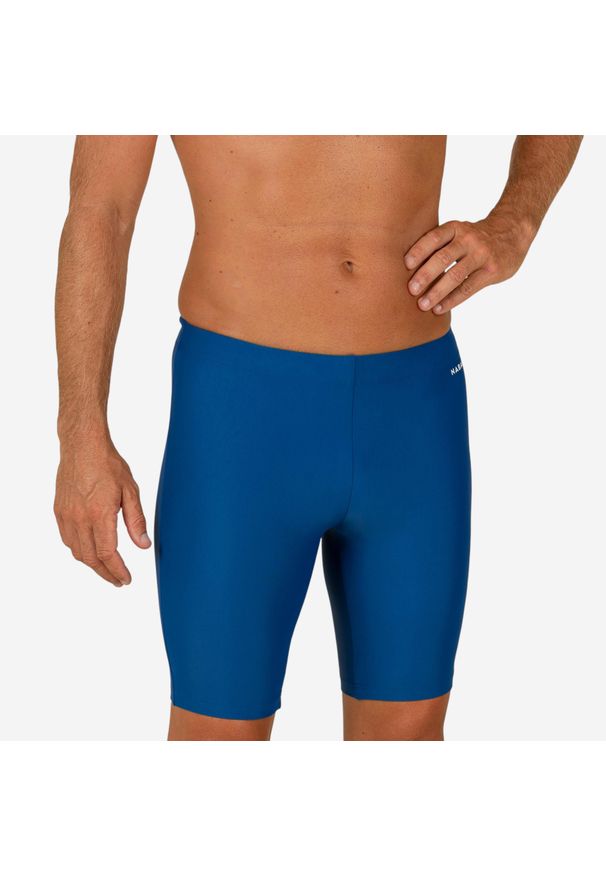 NABAIJI - Spodenki pływackie Jammer męskie Nabaiji 100 Basic. Kolor: niebieski. Materiał: materiał, poliester, elastan