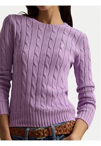 Polo Ralph Lauren Sweter 211971869505 Fioletowy Slim Fit. Typ kołnierza: polo. Kolor: fioletowy. Materiał: bawełna #4
