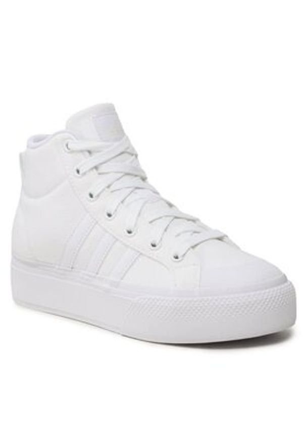 Adidas - adidas Sneakersy Bravada 2.0 Platform Mid IE2316 Biały. Kolor: biały. Materiał: materiał. Obcas: na platformie