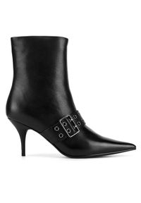Eva Minge Botki BUSMA-SLT062-651 Czarny. Kolor: czarny. Materiał: skóra