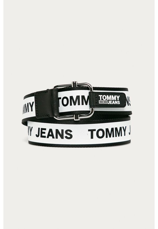 Tommy Jeans - Pasek. Kolor: biały. Materiał: materiał