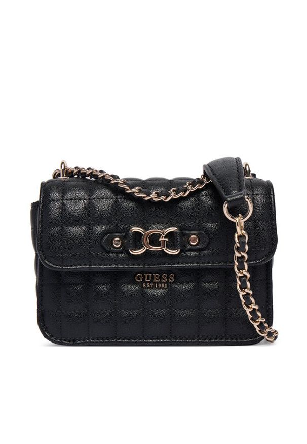 Guess Torebka Nadira Mini HWQG84 24780 Czarny. Kolor: czarny. Materiał: skórzane