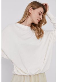 Patrizia Pepe - Sweter. Kolor: biały. Materiał: dzianina. Długość rękawa: długi rękaw. Długość: długie #4
