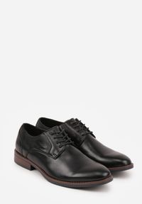 Born2be - Czarne Eleganckie Półbuty ze Skórzaną Wkładką i Ozdobnymi Przeszyciami Iphaera. Okazja: na spotkanie biznesowe, do pracy. Kolor: czarny. Materiał: skóra. Styl: elegancki #4