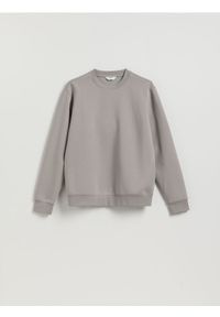 Reserved - Bluza regular z bawełną - jasnoszary. Kolor: szary. Materiał: bawełna #1