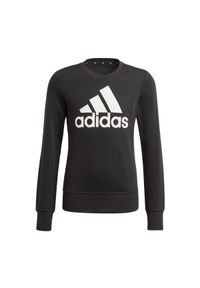 Adidas - Bluza dla dzieci adidas Essentials Big Logo Sweattshirt czarna GP0040. Kolor: czarny, biały, wielokolorowy. Sport: joga i pilates