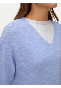 Vero Moda Sweter Crewlefile 10233357 Błękitny Loose Fit. Kolor: niebieski. Materiał: syntetyk #2