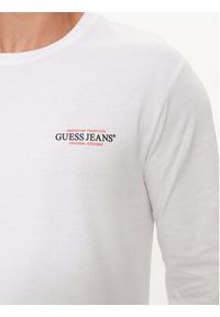 Guess Jeans Longsleeve M4YI54 K8HM0 Biały Regular Fit. Kolor: biały. Materiał: bawełna. Długość rękawa: długi rękaw