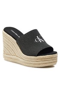 Calvin Klein Jeans Espadryle Slide Wedge Rope Sandal Ml Btw YW0YW01356 Czarny. Kolor: czarny #6
