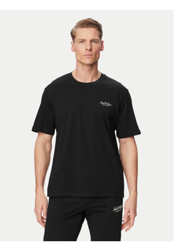 Jack & Jones Komplet t-shirt i spodenki Archive 12297642 Czarny Relaxed Fit. Kolor: czarny. Materiał: bawełna