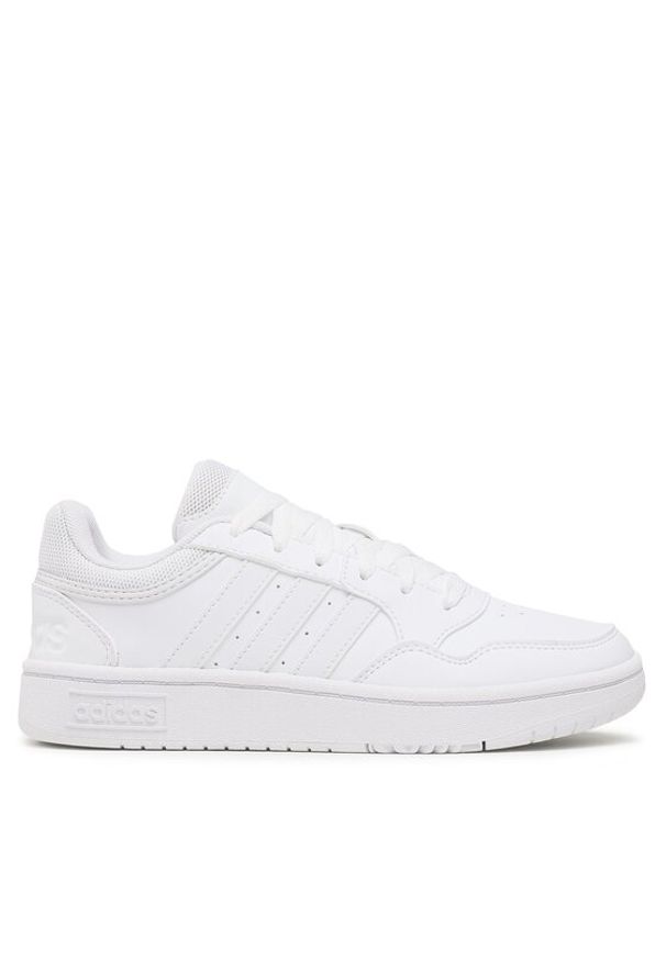 Adidas - adidas Sneakersy Hoops 3.0 GW3036 Biały. Kolor: biały. Materiał: skóra