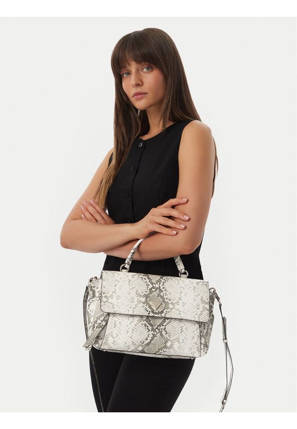 Guess Torebka Devon HWKG97 45200 Kremowy. Kolor: kremowy. Materiał: skórzane