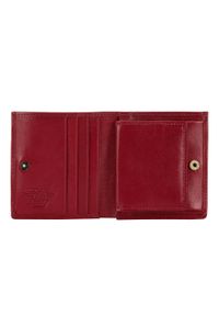 Wittchen - Mały skórzany portfel damski bordowy. Kolor: czerwony. Materiał: skóra #2