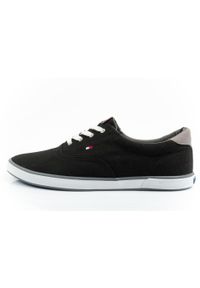 TOMMY HILFIGER - Buty sportowe trampki do chodzenia męskie Tommy Hilfiger. Kolor: czarny. Sport: turystyka piesza