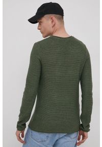 !SOLID - Solid Sweter męski kolor zielony lekki. Okazja: na co dzień. Kolor: zielony. Materiał: bawełna, dzianina. Długość rękawa: długi rękaw. Długość: długie. Styl: casual #6
