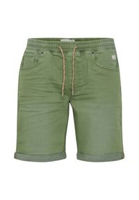 Blend Szorty jeansowe 20715427 Zielony Regular Fit. Kolor: zielony. Materiał: bawełna