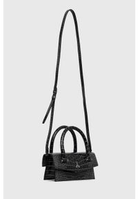 Patrizia Pepe torebka skórzana kolor czarny. Kolor: czarny. Materiał: skórzane #5