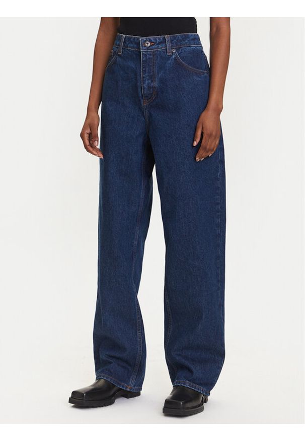 Hugo - HUGO Jeansy Leni_B 50534157 Granatowy Loose Fit. Kolor: niebieski