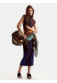 Desigual Sukienka koktajlowa Psicho Animal 26SWVK41 Kolorowy Slim Fit. Materiał: wiskoza. Wzór: kolorowy. Styl: wizytowy #5
