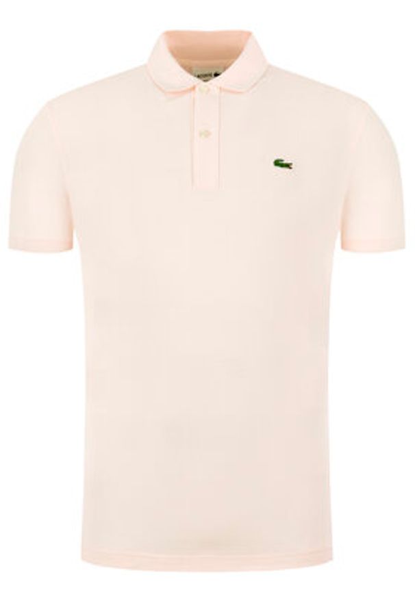 Lacoste Polo PH4012 Różowy Slim Fit. Typ kołnierza: polo. Kolor: różowy. Materiał: bawełna